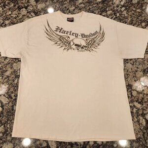 Harley Davidson Savannah Georgia Skull Graphic 2-Side Shirt Men's XL